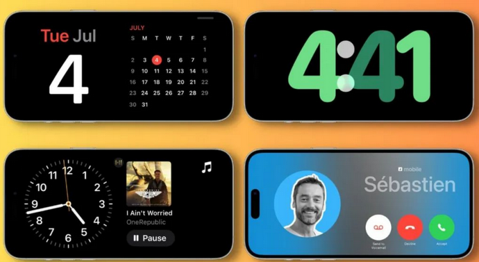 连城苹果手机维修分享iOS17横屏充电待机显示有什么好处 